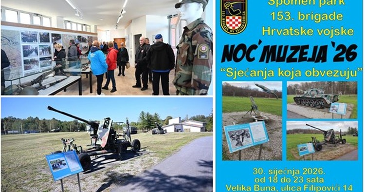 U Noći muzeja posjetite Spomen park 153. brigade HV-a