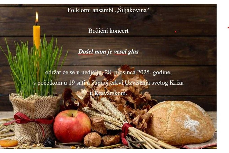 ['bozicni koncert', 'Došel nam je vesel glas', 'fa šiljakovina', 'KUD Ogranak seljačke sloge Posavski bregi', 'tradicijski napjevi', 'Uzvišenje svetog Križa', 'župni zbor Kravarsko']