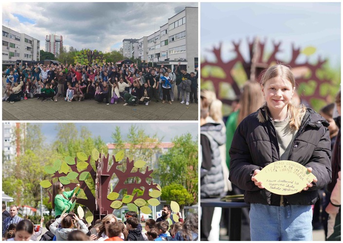 FOTO Na gradskom trgu postavljeno ‘Drvo budućnosti’ uz poruke najmlađih