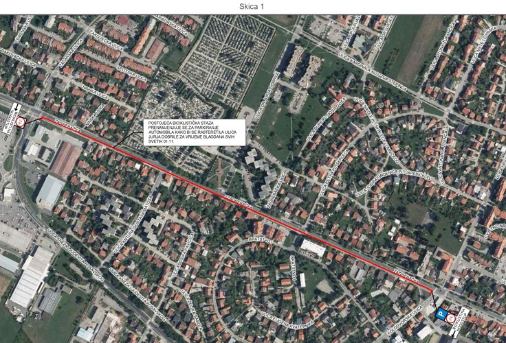 ['gradsko groblje', 'jednosmjerna ulica', 'privremena regulacija', 'promet', 'svi sveti', 'Ulica dr. Jurja Dobrile', 'VG Komunalac', 'Zagrebačka ulica']