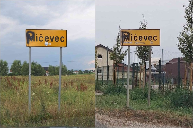 FOTO Netko uporno šara ploče u Mičevcu nakon što ih mještani očiste, sve je prijavljeno