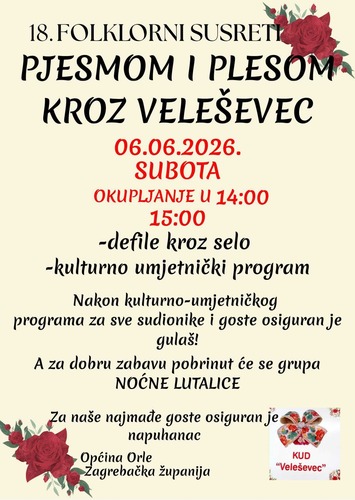18. Folklorni susreti okupljaju ljubitelje baštine u Veleševcu