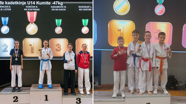 Dva viceprvaka Hrvatske i bronca za Karate klub Centar