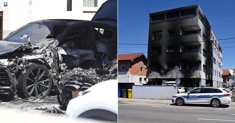 ['požar', 'Velika Gorica', 'Zagrebačka ulica', 'lamborghini', 'namjerno podmetanje', 'policijska istraga', 'vatrogasci', 'luksuzna vozila', 'oštećena vozila', 'stambena zgrada']