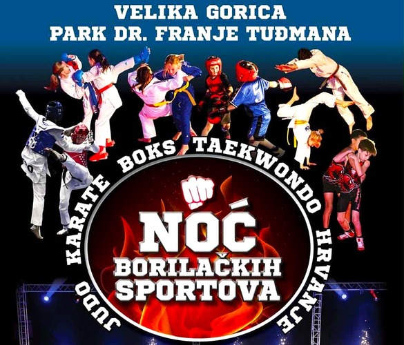 ['Boks', 'hrvanje', 'judo', 'karate', 'manifestacija', 'noć borilačkih sportova', 'park dr. franje tuđmana', 'sport', 'taekwondo']