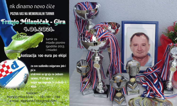 U Novom Čiču memorijalni nogometni turnir Franjo Milanščak-Gira