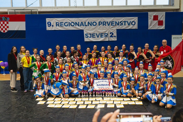 ['barbarice', 'državno prvenstvo', 'europsko grand prix natjecanje', 'hrvatsko udruženje mažoret timova', 'plesni klub barbara']