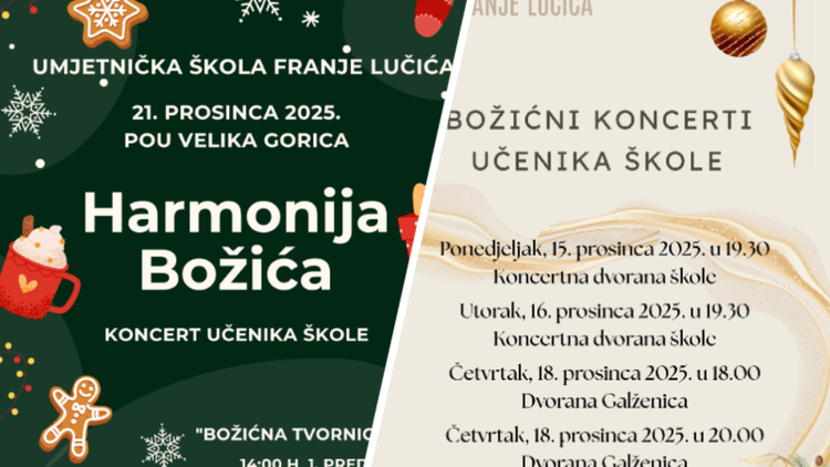 ['božićni koncerti', 'Galženica', 'glazba', 'ples', 'plesna predstava', 'POU Velika Gorica', 'učenici', 'Umjetnička škola Franje Lučića', 'Velika Gorica']