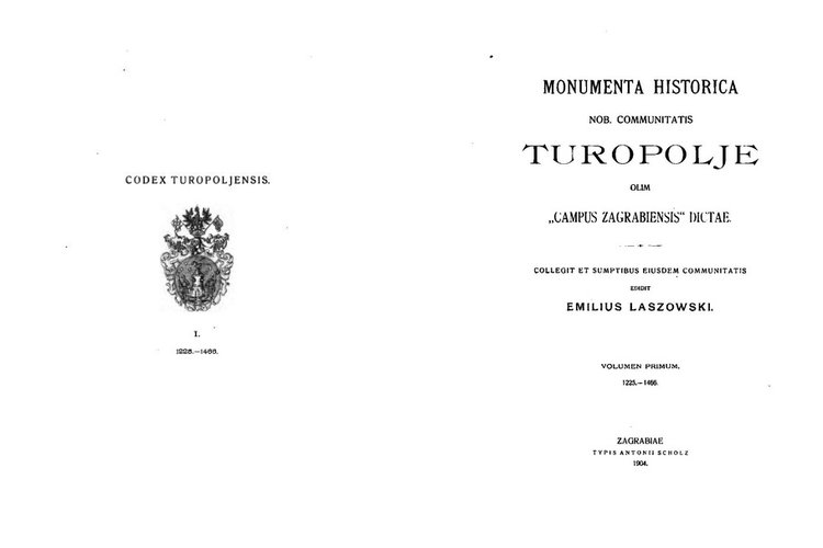 Povjesni spomenici plem. općine Turopolja - Svezak prvi - 1560. - 1895.